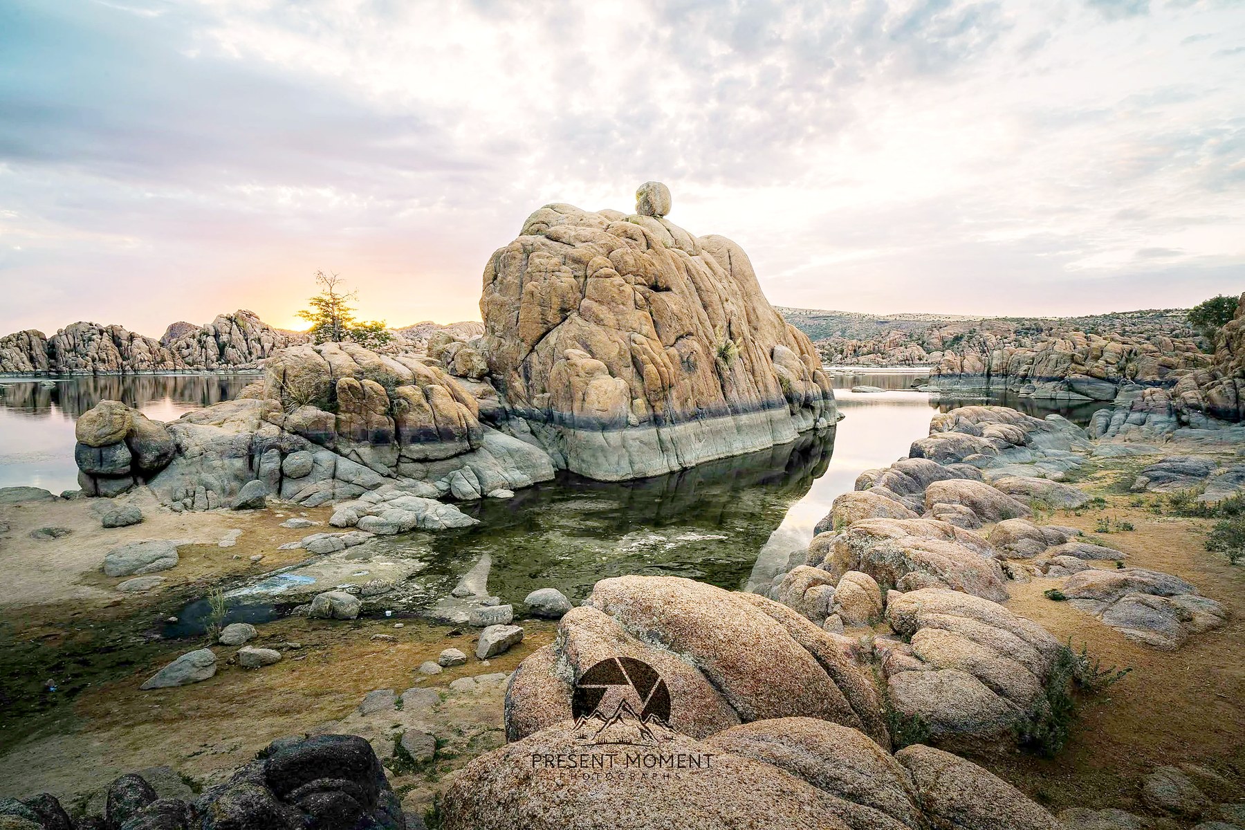 Granite Dells at sunset near Prescott